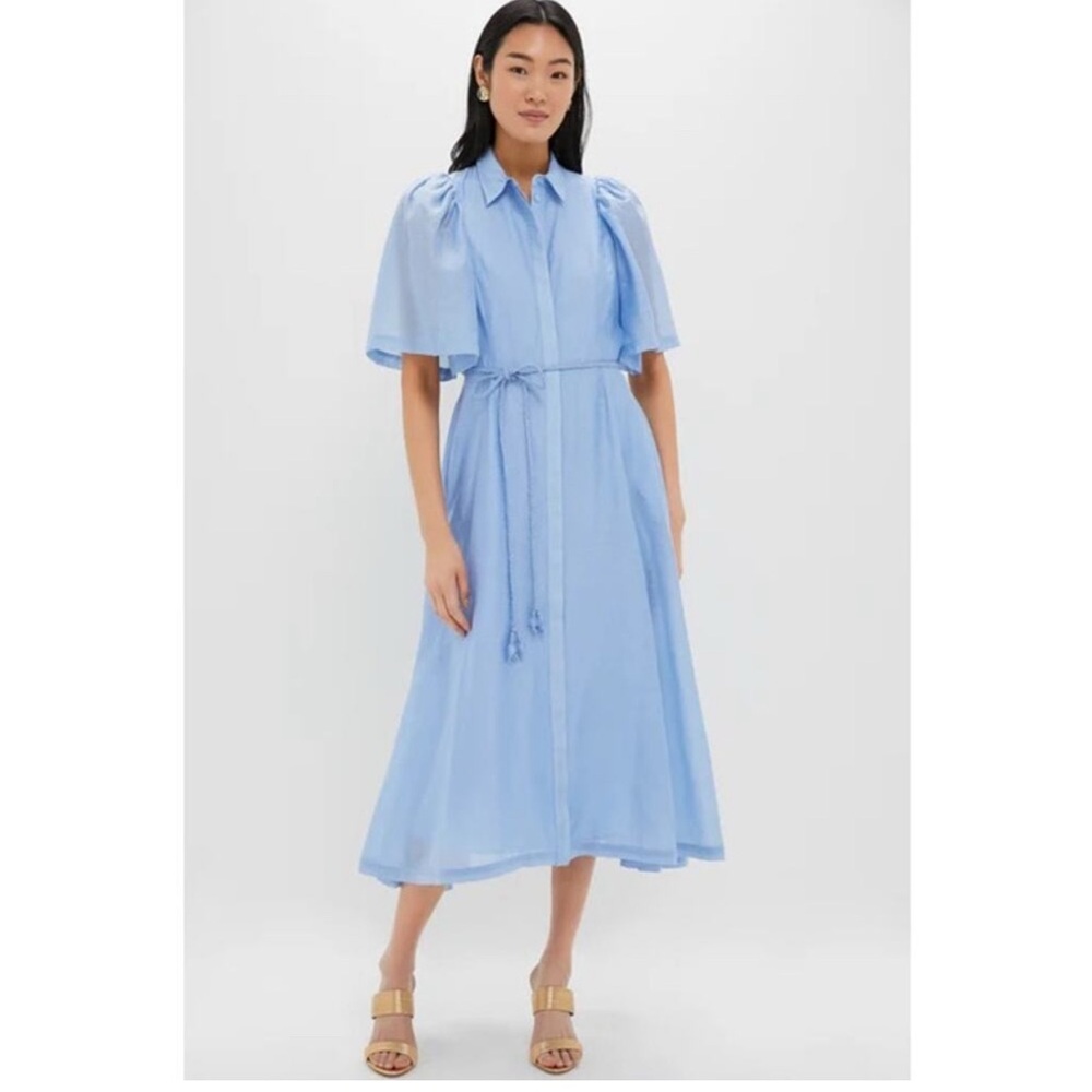 Elegant Blue Midi Dress